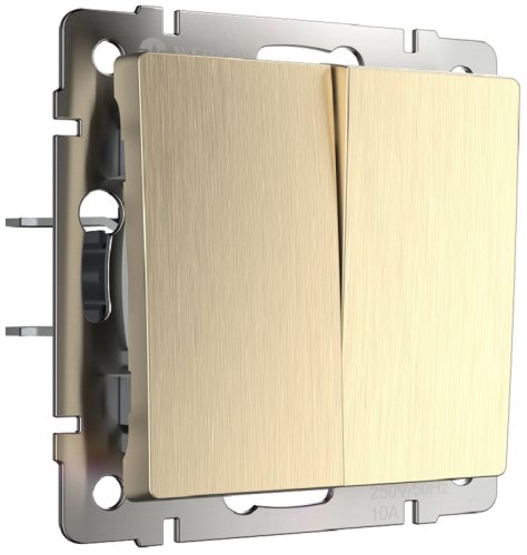 Выключатель без рамки Werkel 2-кл. шампань рифленый картинка